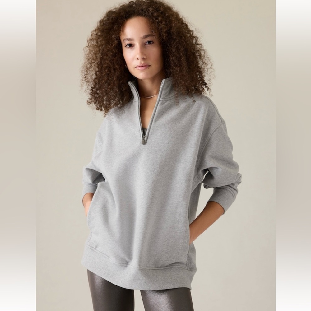 Athleta Forever Fleece 1/4 Zip Sweatshirt